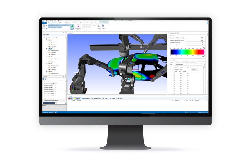 Digital twin simulates layer thicknesses directly in the spray booth for the first time